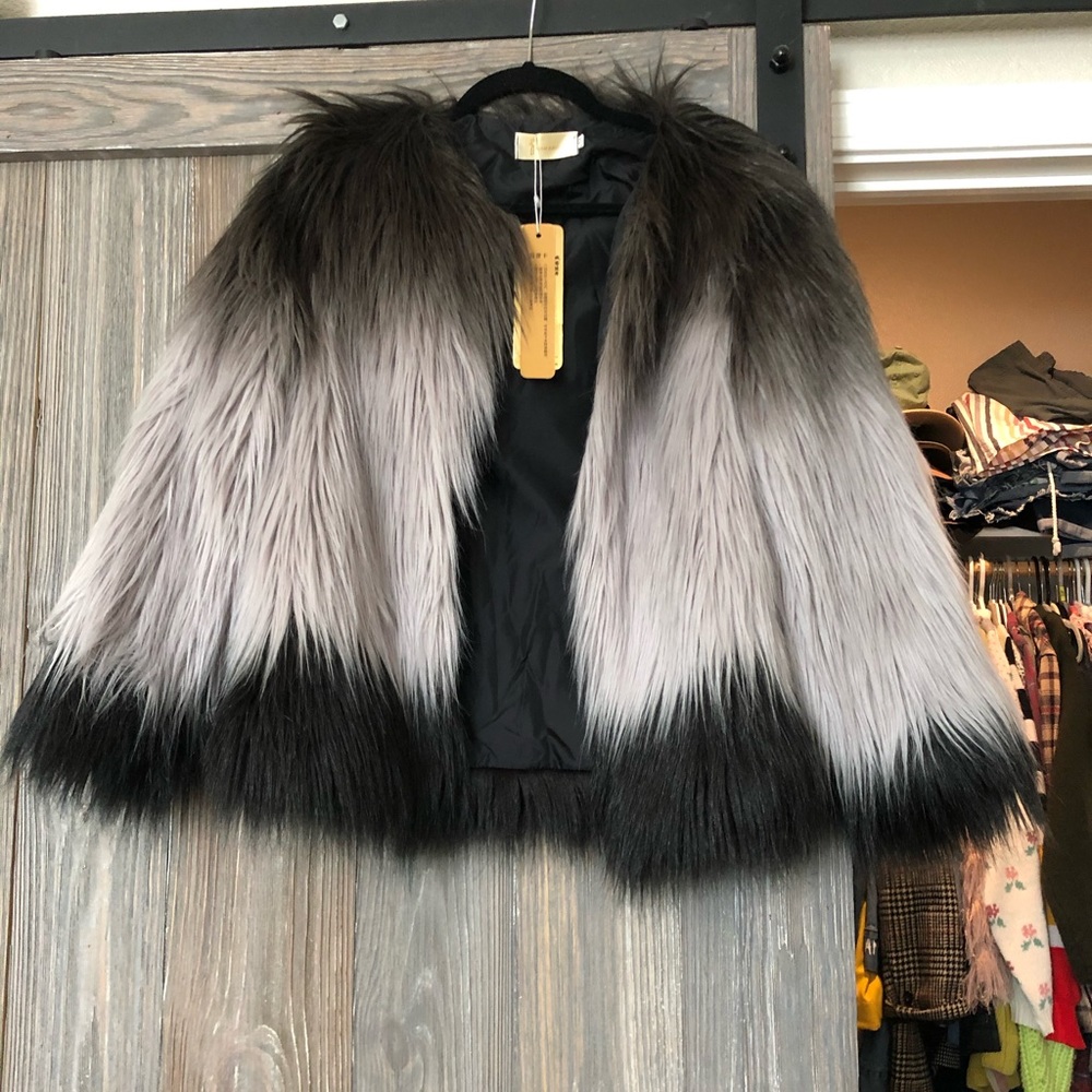 Faux fur jacket